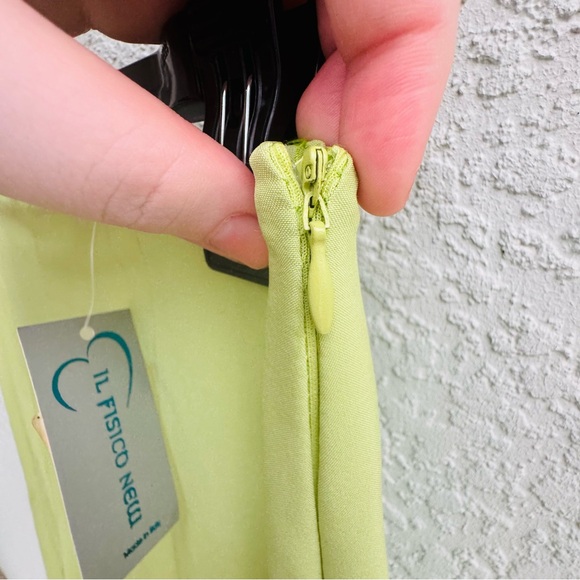 NWT 1L Fisico M midi lime green mermaid skirt eccentric teacher colorful funky - Picture 4 of 6